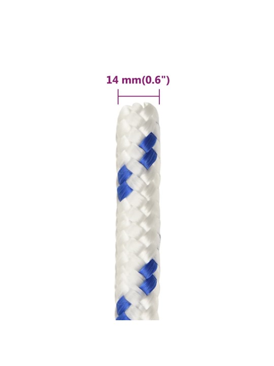 Lodní lano bílé 14 mm 25 m polypropylen