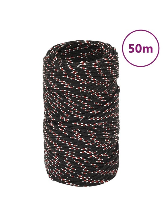 Lodní lano černé 2 mm 50 m polypropylen