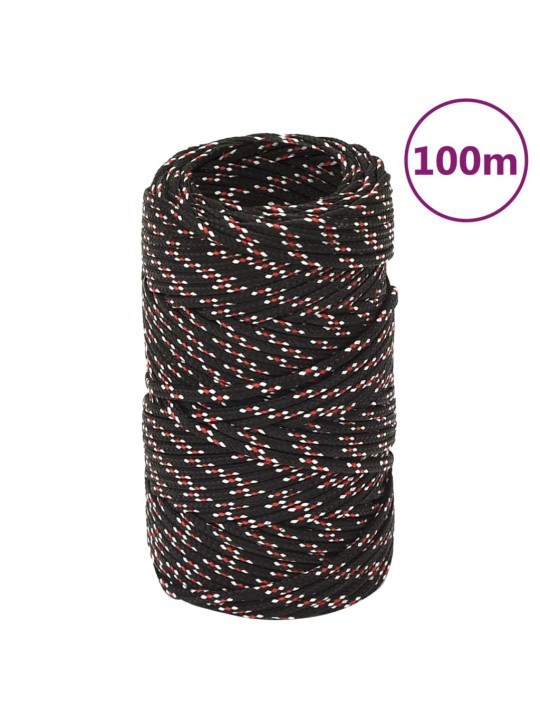 Lodní lano černé 2 mm 100 m polypropylen