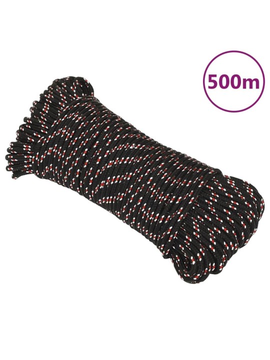 Lodní lano černé 3 mm 500 m polypropylen