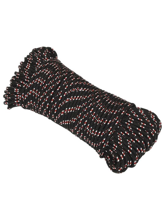 Lodní lano černé 4 mm 25 m polypropylen