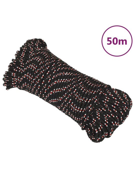 Lodní lano černé 4 mm 50 m polypropylen