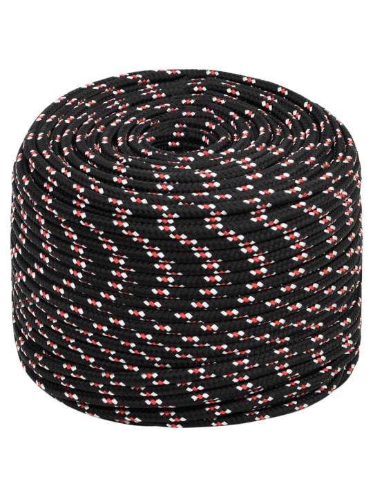 Pracovní lano černé 8 mm 25 m polypropylen