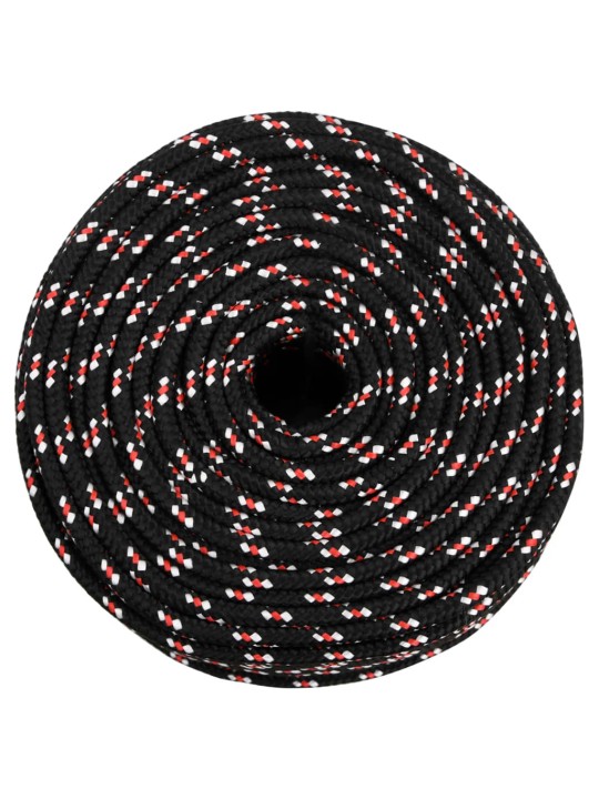 Pracovní lano černé 8 mm 25 m polypropylen