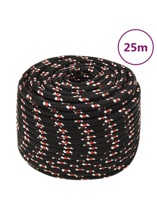 Lodní lano černé 12 mm 25 m polypropylen