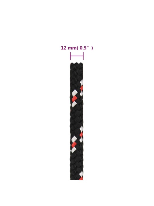 Lodní lano černé 12 mm 25 m polypropylen