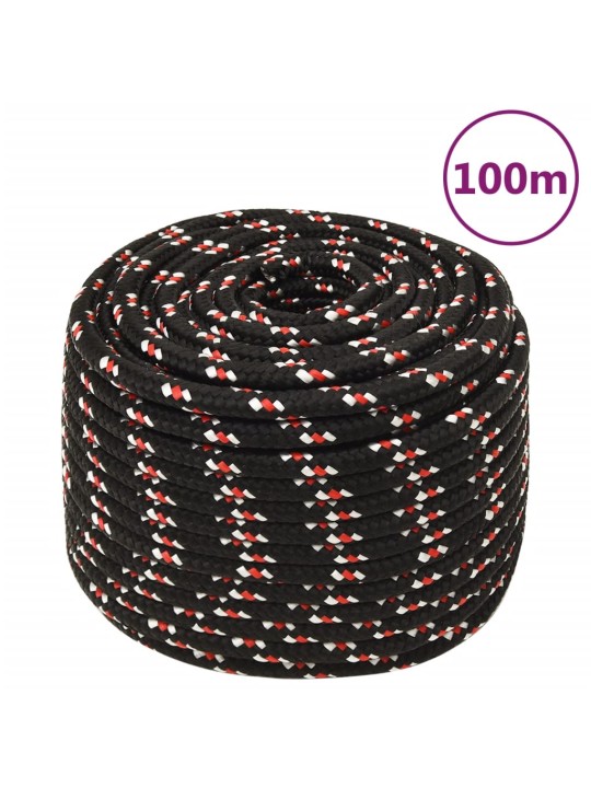 Lodní lano černé 12 mm 100 m polypropylen