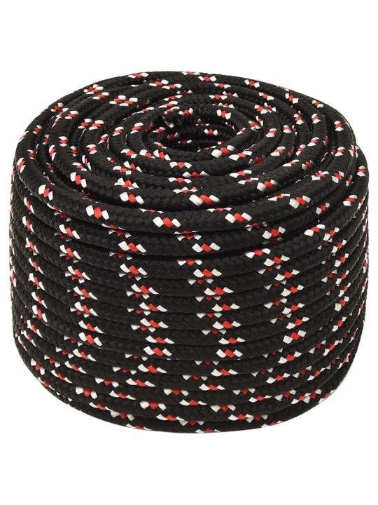 Lodní lano černé 14 mm 25 m polypropylen