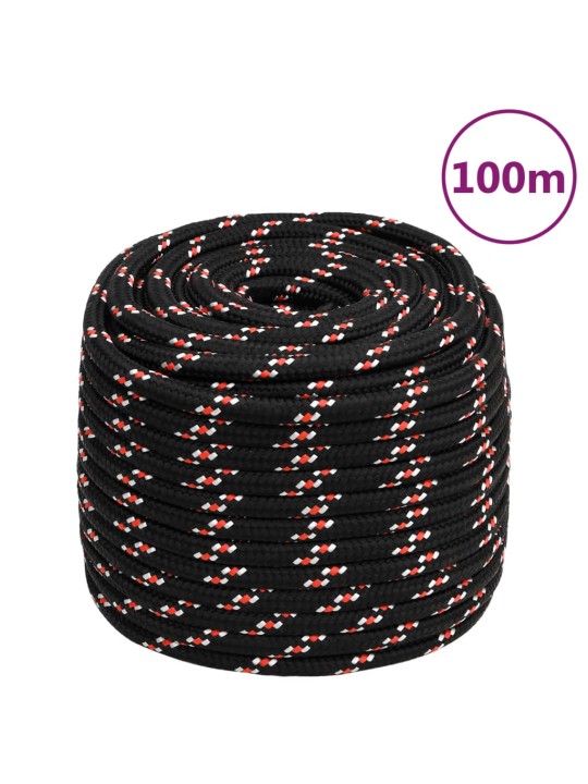 Lodní lano černé 16 mm 100 m polypropylen