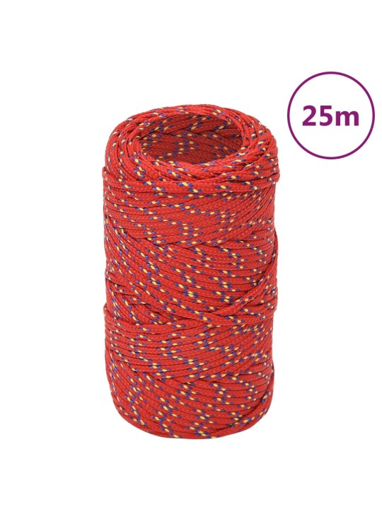 Lodní lano červené 2 mm 25 m polypropylen