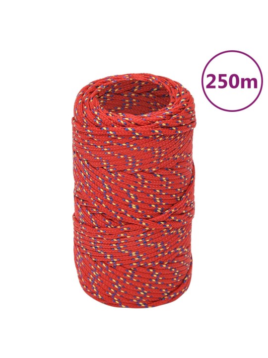 Lodní lano červené 2 mm 250 m polypropylen