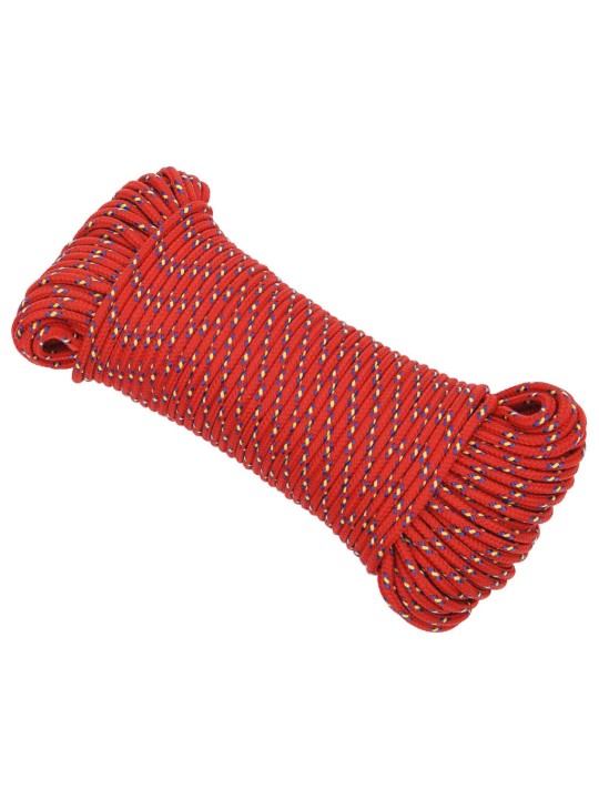 Lodní lano červené 4 mm 50 m polypropylen