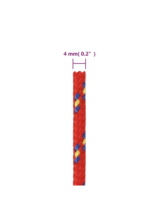 Lodní lano červené 4 mm 50 m polypropylen