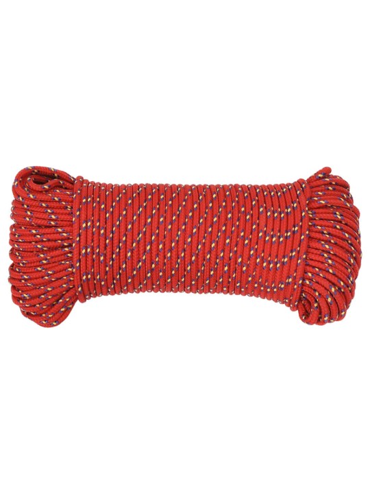 Lodní lano červené 5 mm 100 m polypropylen