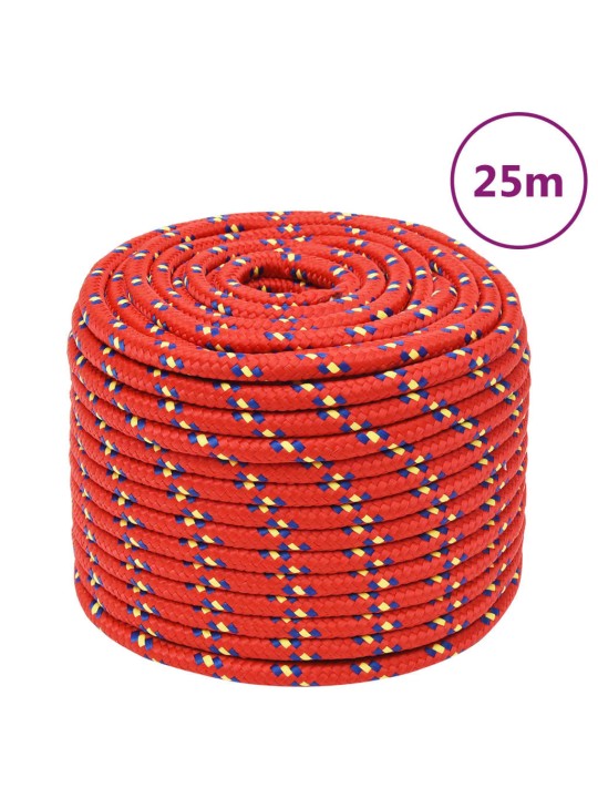 Lodní lano červené 12 mm 25 m polypropylen