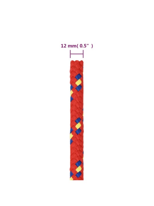 Lodní lano červené 12 mm 25 m polypropylen