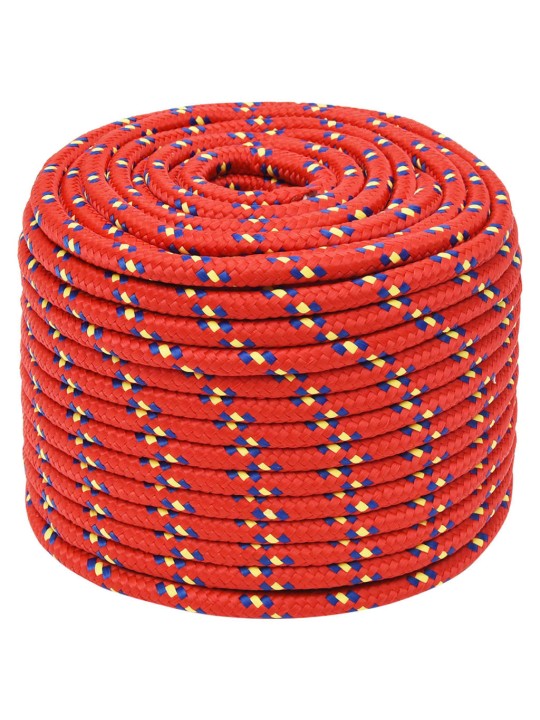 Lodní lano červené 12 mm 100 m polypropylen