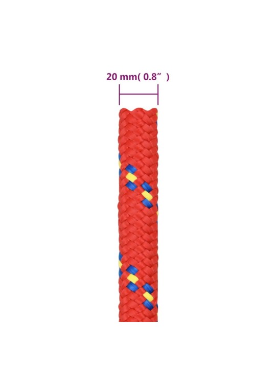 Lodní lano červené 20 mm 50 m polypropylen