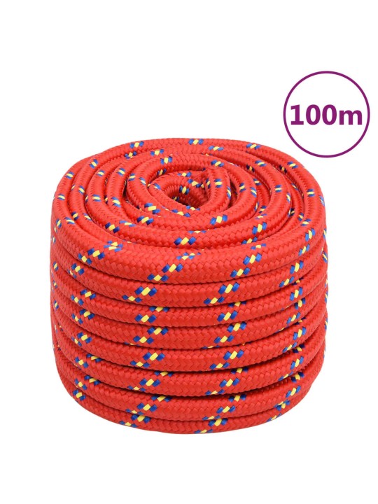 Lodní lano červené 20 mm 100 m polypropylen