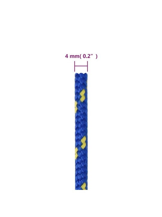 Lodní lano modré 4 mm 100 m polypropylen