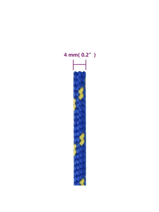 Lodní lano modré 4 mm 500 m polypropylen