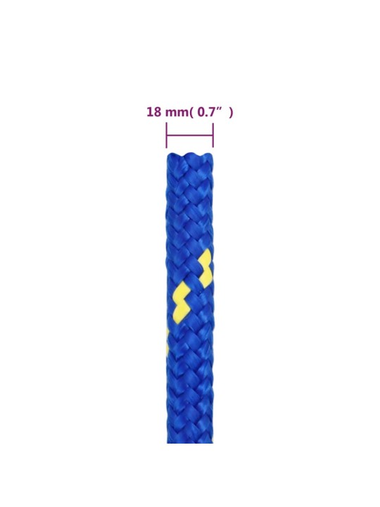 Lodní lano modré 18 mm 25 m polypropylen