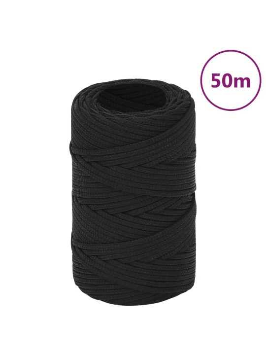 Lodní lano celočerné 2 mm 50 m polypropylen