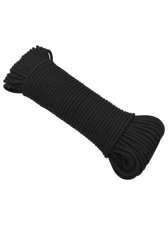 Lodní lano celočerné 3 mm 25 m polypropylen