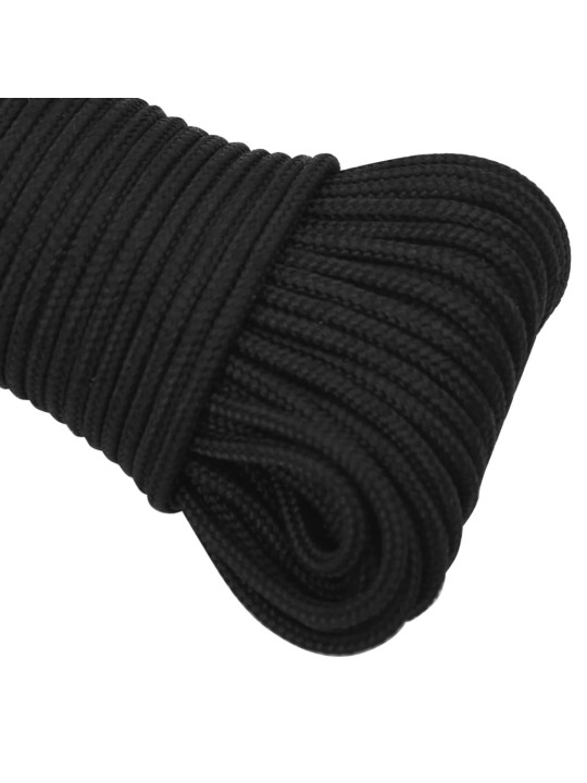 Lodní lano celočerné 4 mm 50 m polypropylen