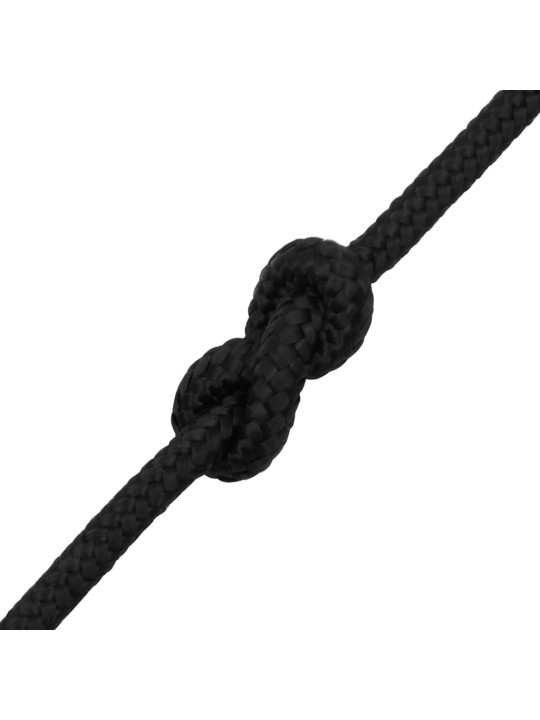 Lodní lano celočerné 6 mm 50 m polypropylen