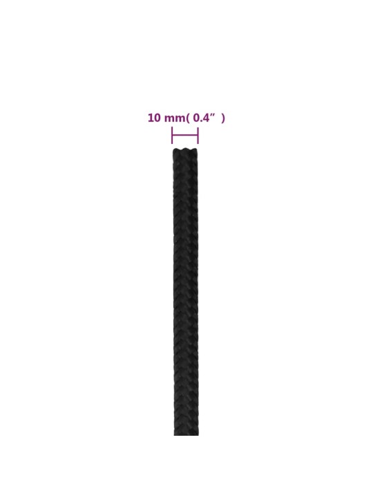 Lodní lano celočerné 10 mm 500 m polypropylen