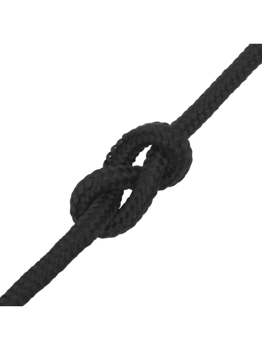 Lodní lano celočerné 12 mm 25 m polypropylen