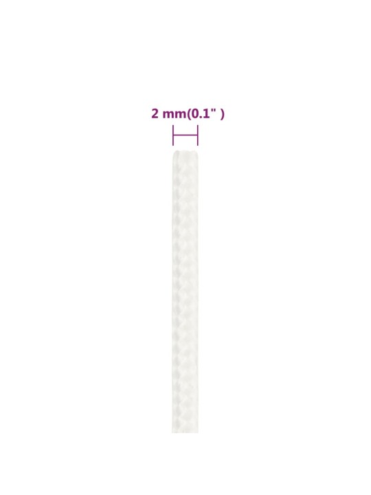 Lodní lano celobílé 2 mm 25 m polypropylen