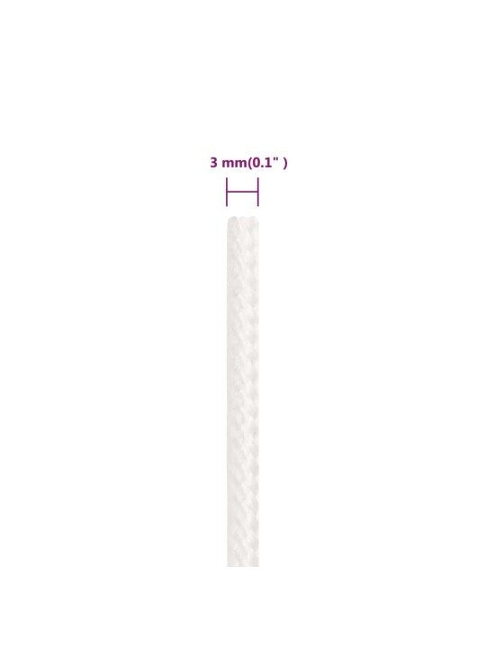 Lodní lano celobílé 3 mm 25 m polypropylen