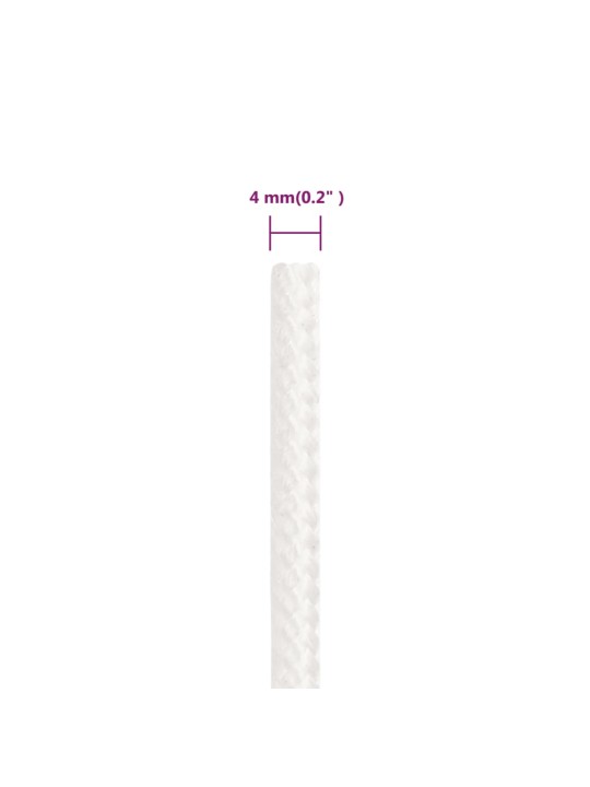 Lodní lano celobílé 4 mm 25 m polypropylen