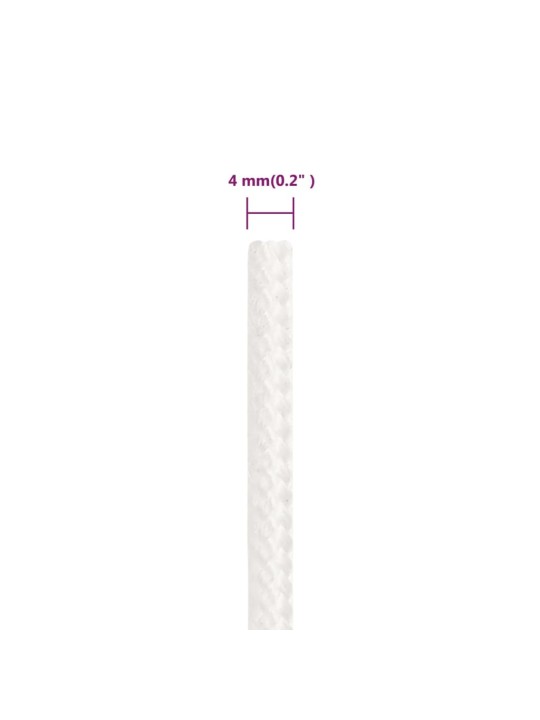 Lodní lano celobílé 4 mm 250 m polypropylen