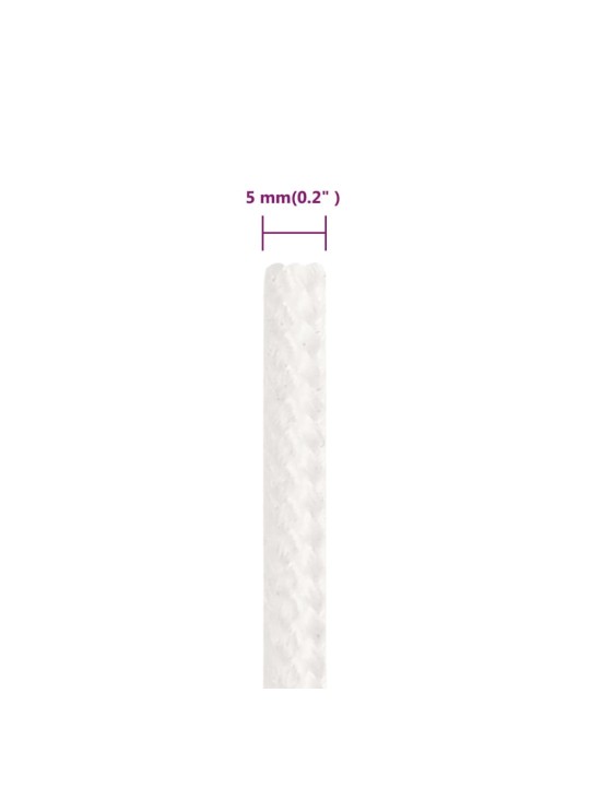 Lodní lano celobílé 5 mm 100 m polypropylen
