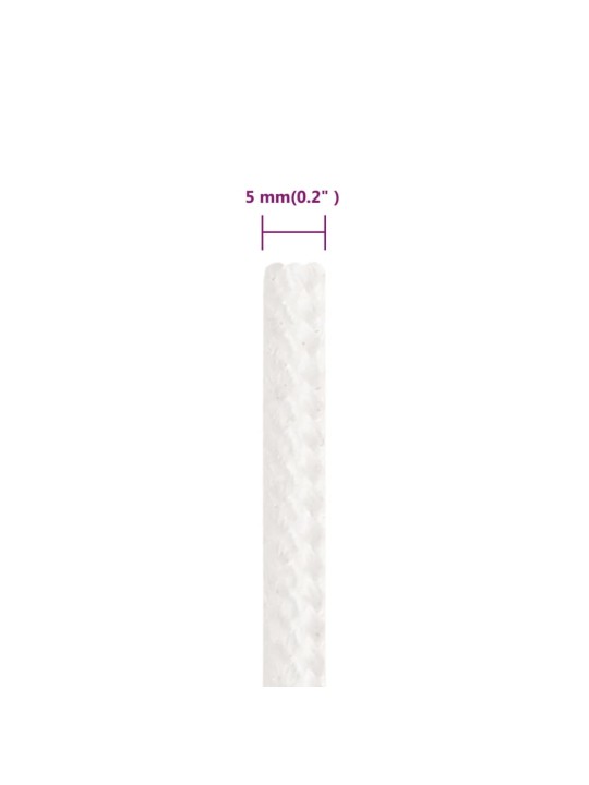 Lodní lano celobílé 5 mm 500 m polypropylen