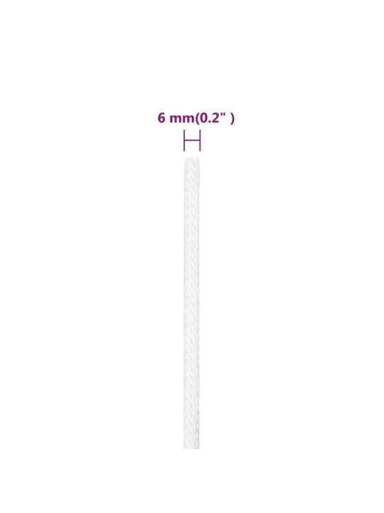 Lodní lano celobílé 6 mm 25 m polypropylen