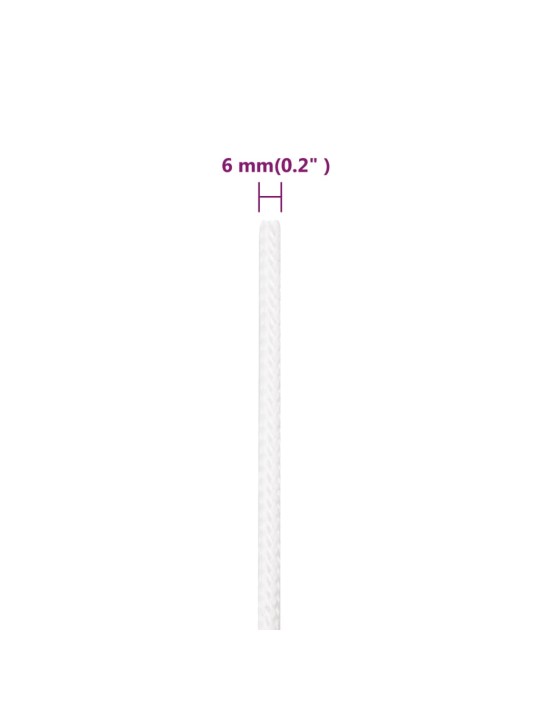 Lodní lano celobílé 6 mm 250 m polypropylen