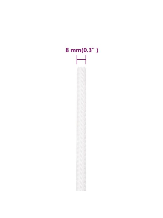 Lodní lano celobílé 8 mm 250 m polypropylen