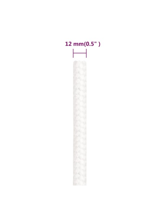 Lodní lano celobílé 12 mm 100 m polypropylen