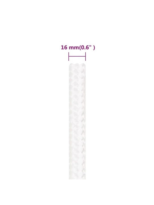 Lodní lano celobílé 16 mm 250 m polypropylen