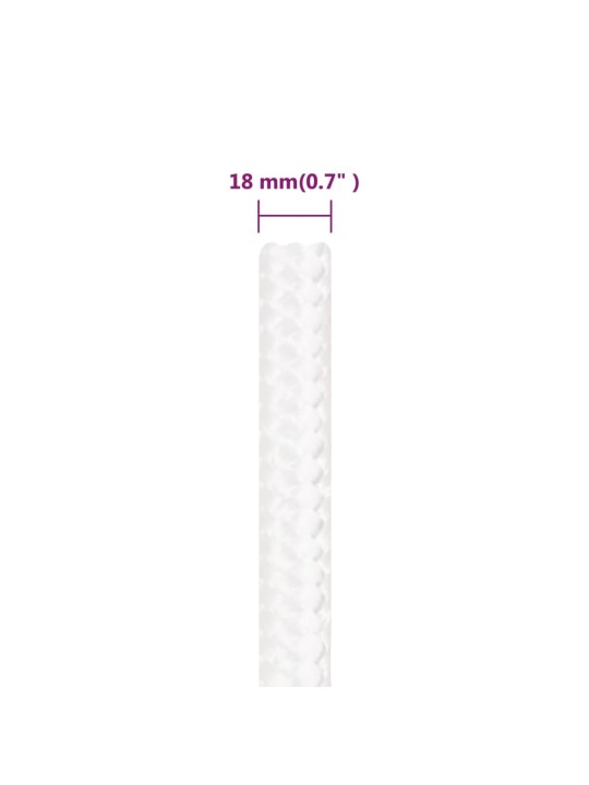 Lodní lano celobílé 18 mm 25 m polypropylen