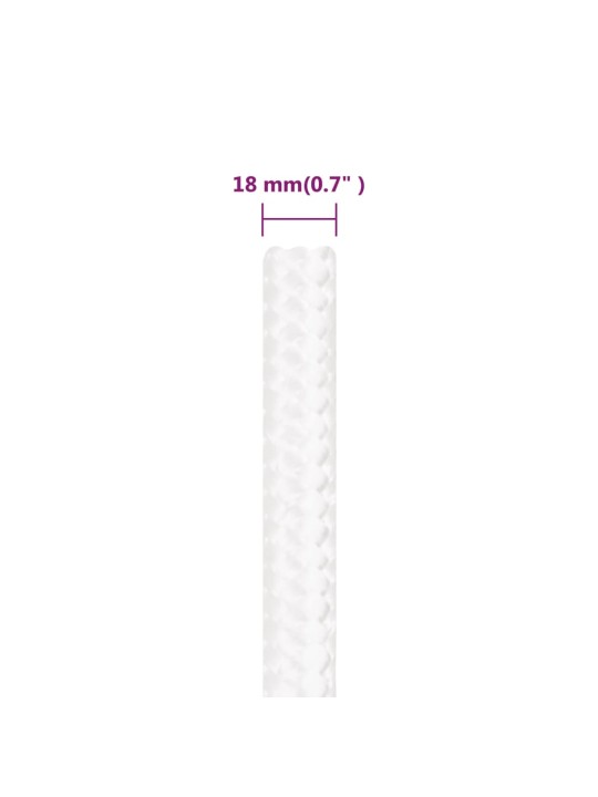 Lodní lano celobílé 18 mm 100 m polypropylen