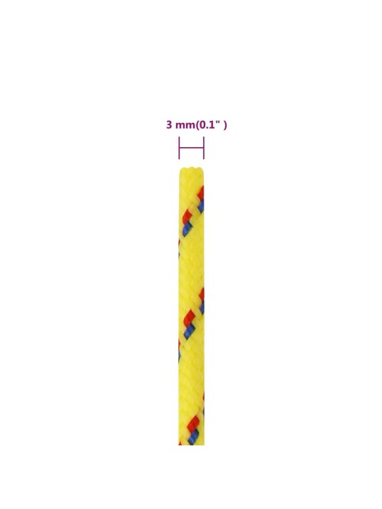 Lodní lano žluté 3 mm 50 m polypropylen