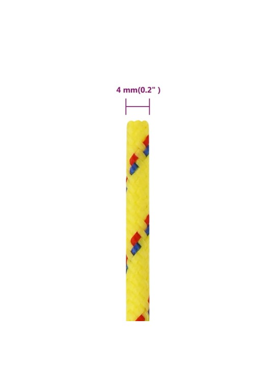 Lodní lano žluté 4 mm 25 m polypropylen