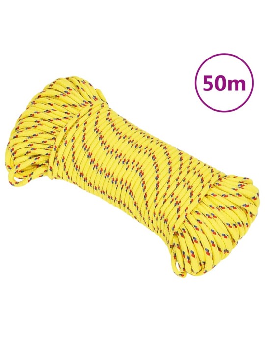 Lodní lano žluté 4 mm 50 m polypropylen