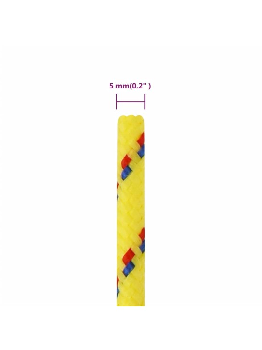 Lodní lano žluté 5 mm 25 m polypropylen