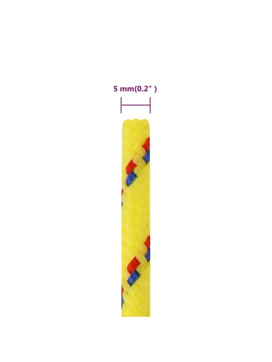 Lodní lano žluté 5 mm 100 m polypropylen